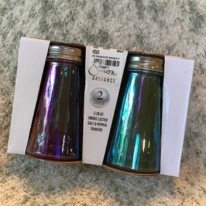 Smoke Luster Radiance Salt & Pepper Shaker Set NWT 3.38oz